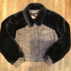 VINTAGE ROCAWEAR FAUX FUR XL JACKET